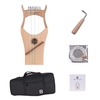 Walter.t 10 cordes en bois harpe de lyre en nylon cordes bois de palissandre bois de planche de bord en bois de bois avec sac de transport WH01