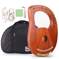 Walter.t WH-16 16 cordes en bois Lyre harpe cordes en métal Instrument à cordes en bois massif