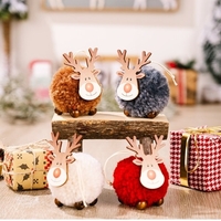 Wapiti Arbre De Noël Pendentifs Ornement En Bois Suspendus Elk Signe Joyeux Noël Arbre De Noël Décorations Suspendues DIY Ornements De Fête De Noël