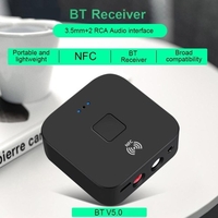 WB11 Récepteur Bluetooth 5.0 Adaptateur de récepteur audio sans fil APT-X NFC CVC6.0 avec microphone Sortie AUX pour casque Haut-parleur Système stéréo pour la maison