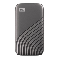 WD My Passport SSD 500 Go Type-C Disque SSD portable Technologie haute vitesse NVMe Chiffrement matériel AES 256 bits Gris