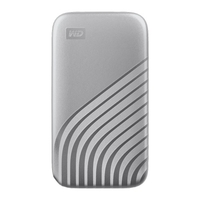 WD My Passport SSD 500 Go Type-C Disque SSD portable Technologie haute vitesse NVMe Chiffrement matériel AES 256 bits Gris