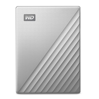 WD My Passport Ultra 2, 5 pouces Disque dur mobile Interface Type-C Texture métallique Cryptage matériel AES 256 bits intégré 1 To Argent