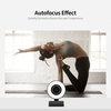Webcam HD 1080P avec anneau lumineux Mini webcam autofocus intégrée Microphone Webcam pour vidéo / diffusion en direct / vidéoconférence
