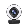 Webcam Streaming 1080P Full HD avec double microphone et anneau lumineux USB Web Camera Stream pour ordinateur portable YouTube OBS