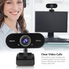 Webcam USB à pince 2K avec prise en charge du micro antibruit Rotation flexible/mise au point automatique/réglage automatique des conditions d