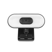 Webcam USB 4K avec suppression du bruit micro omnidirectionnel en silicone/lumière de remplissage/couvercle de confidentialité Prise en charge du zoom et de la mise au point automatiques/Rotation flexible