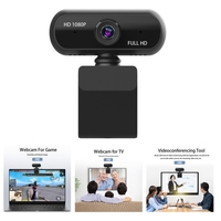 Webcam USB Full HD 1080P grand angle USB 2.0 sans lecteur avec micro Web Cam ordinateur portable Conférence technique en ligne Streaming en direct Appels vidéo Caméras Web Anti Peeping Webcame