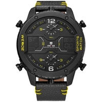 WEIDE WH6401 Montre Homme Numérique à Quartz Double Affichage à Deux Mouvements x