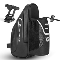 WEST Bike 1.5L grande capacité Portable étanche vélo selle sac vélo porte-bouteille d