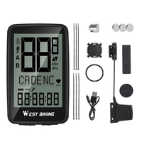 WEST Bike sans fil multi-fonctionnel vélo ordinateur étanche vélo compteur de vitesse