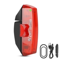 WEST Bike USB Rechargeable LED capteur intelligent étanche vélo feu arrière