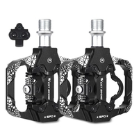 WEST BIKING 2-en-1 pédales de verrouillage de vélo double face