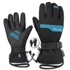 WEST BIKING Gants épais double couche Ski Cyclisme Motos Gants de sport Gants 3M imperméables et résistants au froid Gants d
