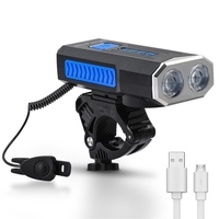 WEST BIKING USB 1000 Lumens Bike Light 360° Rotate Base with Horn Bike Headlight Cycling Equipment