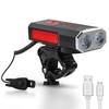 WEST BIKING USB 1000 Lumens Bike Light 360° Rotate Base with Horn Bike Headlight Cycling Equipment