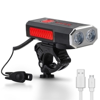 WEST BIKING USB 1000 Lumens Bike Light 360° Rotate Base with Horn Bike Headlight Cycling Equipment