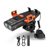 WEST vélo 5-en-1 USB Rechargeable vélo support pour téléphone portable Cycle support avant