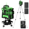 Weytoll Multifonctionnel Auto-nivelant 3D 12 Lignes Outil de Niveau Laser Lignes Horizontales Verticales avec 1.5M 3 Hauteurs Réglable Alliage Barre D
