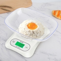 WH-B26 LCD Affichage Rétroéclairé Grand Écran Balance De Cuisine Balance De Cuisine Haute Précision Balance Électronique De Cuisine avec Bol et Câble USB Deux Modes D