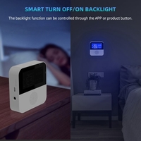 Wi-Fi Température Humidité Mètre Hygromètre Intérieur Capteur de Température Alarme Tuya APP Contrôle 2, 9 pouces LCD Rétroéclairage Affichage ℃ / ℉ avec Heure Date pour la Maison