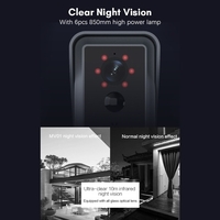 WiFi Caméra vidéo Porte sans fil Caméra HD 1080P Détection de mouvements audio infrarouge vision nocturne Écran en temps réel Prise en charge de la couverture étanche TUYA