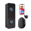 WIFI sonnette caméra sans fil avec carillon intérieur IP65 étanche vidéo sonnette caméra sonnette intelligente avec détecteur de mouvement 1080 HD vidéo Vision nocturne nuage stockage 2-Way parler alimenté par batterie
