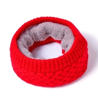 Winter Warm Neck Gaiter Warmer Knit Fleece Lined Circle Scarf for Men Women