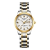 WLISTH Q351 Montre de couple romantique élégante pour lui et la sienne Montre-bracelet à quartz Montre classique pour hommes et femmes avec semaine/Date/Lumineux/30M Bracelet en acier inoxydable étanche