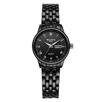 WLISTH Q359 Montre pour couple élégante et élégante pour lui et pour elle Montre-bracelet à quartz Montre classique pour hommes et femmes avec semaine/Date/Lumineux/30M Bracelet en acier inoxydable étanche
