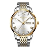 WLISTH S931 Montre de couple classique élégante multifonctionnelle pour lui et pour elle montre-bracelet à quartz 30M étanche affaires tenue décontractée montre pour hommes femmes avec calendrier/lumineux/bracelet en acier inoxydable