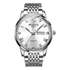 WLISTH S931 Montre de couple classique élégante multifonctionnelle pour lui et pour elle montre-bracelet à quartz 30M étanche affaires tenue décontractée montre pour hommes femmes avec calendrier/lumineux/bracelet en acier inoxydable