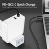 WLX-i8 2 ports USB + Type-C chargeur 65W PD + QC3.0 Charge rapide adaptateur Portable tête de chargeur pour tablette / téléphone prise britannique