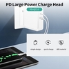 WLX-i9 2 ports USB + Type-C chargeur 87W PD + QC3.0 Charge rapide adaptateur Portable tête de chargeur pour tablette / téléphone prise britannique