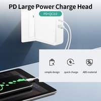 WLX-i9 2 ports USB + Type-C chargeur 87W PD + QC3.0 Charge rapide adaptateur Portable tête de chargeur pour tablette / téléphone prise britannique