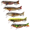 Wobblers coulants leurres de pêche appâts articulés appâts artificiels durs 8 segments pour leurre de pêche