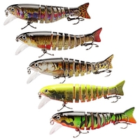 Wobblers coulants leurres de pêche appâts articulés appâts artificiels durs 8 segments pour leurre de pêche
