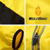 WOLFBIKE Hommes Veste coupe-vent Thermal étanche Cyclisme Bike vélos Vêtements décontractés jersey à manches longues Jaune XL