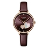 Women Quartz Watch CURREN Female Fashion Analog Wrist Watch 3ATM Waterproof Ladies Watch with Leather Watch Strap