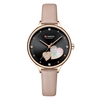 Women Quartz Watch CURREN Female Fashion Analog Wrist Watch 3ATM Waterproof Ladies Watch with Leather Watch Strap