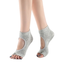 Women Yoga Socks Toe Socks Open Toe Anti-slip Breathable Moisture-wicking Dance Workout Socks