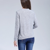 Womens Maternité rayé allaitement allaitement chemise manches longues Top vêtements gris clair S
