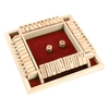 Wood Four Sided 10 Numbers Board Game Set Dice Table Entertainment Board Game Toy for Family Adults Party