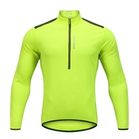 Wosawe Hommes Cyclisme Jersey Printemps Automne Demi-zip
