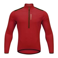 Wosawe Hommes Cyclisme Jersey Printemps Automne Demi-zip