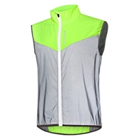 Wosawe Vélo Réfléchissant Gilet Respirant Sans Manches Gilet En Plein Air Nuit Marche Courir Vélo Gilet Manteau