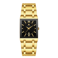 WWOOR - Montre analogique à quartz avec cadran rectangulaire