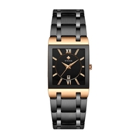 WWOOR - Montre analogique à quartz avec cadran rectangulaire