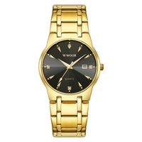 WWOOR hommes montre à quartz montre-bracelet pour homme exquis avec cadran en diamant affichage de l