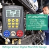 WZ-0031 Manomètre Réfrigération Numérique Vide Pression Manifold Testeur Mètre Chauffage Ventilation Et Climatisation Testeur De Température Vannes Trousse À Outils